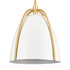 Modern Gold Kitchen Island Pendant Light White Bell Shade