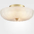 Modern 3-Light Ceiling Light Brass with 12 Inch Sanding Glass