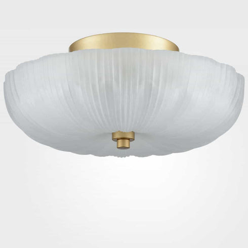 Modern 3-Light Ceiling Light Brass with 12 Inch Sanding Glass