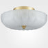 Modern 3-Light Ceiling Light Brass with 12 Inch Sanding Glass