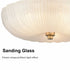 Modern 3-Light Ceiling Light Brass with 12 Inch Sanding Glass