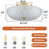 Modern 3-Light Ceiling Light Brass with 12 Inch Sanding Glass