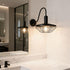Rustica Black Wall Sconce 1-Light Farmhouse Gooseneck Wall Light Fixture with Barn Shade