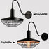 Rustica Black Wall Sconce 1-Light Farmhouse Gooseneck Wall Light Fixture with Barn Shade