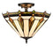 Rivello 15-inch Tiffany stained glass 3-light ceiling light