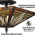 Caramanico Tiffany Style 3-Light Semi-Flush Mount Stained Glass Ceiling Light