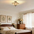 Guardiagrele Tiffany Style 3-Light Semi-Flush Mount Geometric Stained Glass Ceiling Light