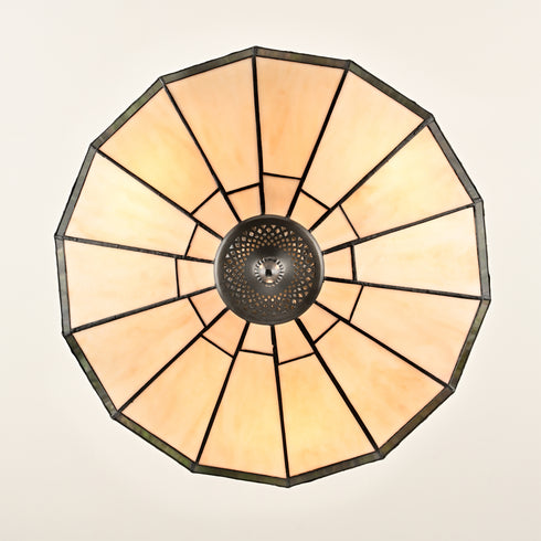 Tagliacozzo Tiffany Style 3-Light Flush Mount Stained Glass Ceiling Light