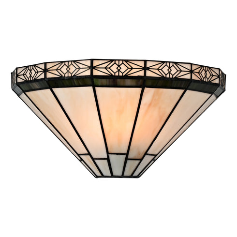 Navelli Tiffany style 1-light stained glass wall sconce