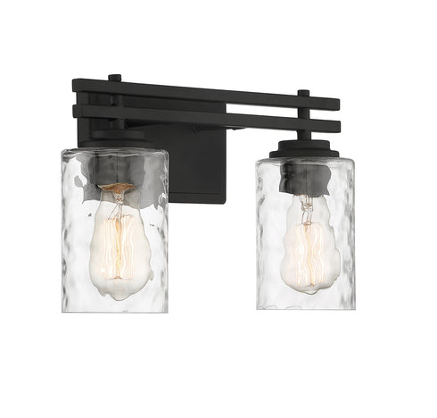 Baxter 2-Light Bathroom Vanity Light in Warm Brass