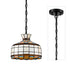 Sirmione Tiffany Style Stained Glass Dome Pendant Light with Adjustable Chain