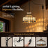 Urbino Black Tiffany Plug-In Pendant Light with Stained Glass Dome Shade