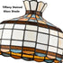 Urbino Black Tiffany Plug-In Pendant Light with Stained Glass Dome Shade