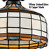 Lucca Tiffany Style Black Flush Mount Ceiling Light with Dome Stained Glass