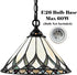 Ragusa Tiffany Style Plug-In Stained Glass Cone Pendant Light