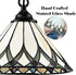 Ragusa Tiffany Style Plug-In Stained Glass Cone Pendant Light