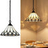 Ragusa Tiffany Style Plug-In Stained Glass Cone Pendant Light