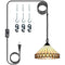 Noto Tiffany Style Plug-In Stained Glass Pendant Light