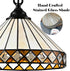 Noto Tiffany Style Plug-In Stained Glass Pendant Light