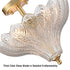 Trapani Gold 3-Light Semi-Flush Mount Ceiling Light with Art Glass Shade