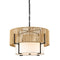Matera Boho Rattan 4-Light Drum Pendant Light with Handwoven Rope Shade