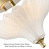 Alberobello 2-Light Gold Semi-Flush Mount Ceiling Light with Frosted Glass Shade