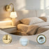 Gallipoli Vintage Milk Glass Wall Sconce with Schoolhouse Shade in Brass