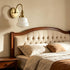 Gallipoli Vintage Milk Glass Wall Sconce with Schoolhouse Shade in Brass