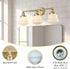 Trani 3-Light Gold Milk Glass Bathroom Vanity Light