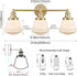 Trani 3-Light Gold Milk Glass Bathroom Vanity Light
