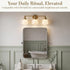 Trani 3-Light Gold Milk Glass Bathroom Vanity Light