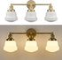 Trani 3-Light Gold Milk Glass Bathroom Vanity Light