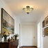 Taormina 3-Light Tiffany Stained Glass Semi-Flush Mount Ceiling Light