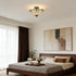Taormina 3-Light Tiffany Stained Glass Semi-Flush Mount Ceiling Light