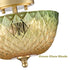 Maratea 2-Light Gold Semi-Flush Mount Ceiling Light with Green & Amber Glass Shade