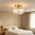Asolo 2-Light Gold Semi-Flush Mount Ceiling Light with Clear Glass Shade