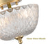 Asolo 2-Light Gold Semi-Flush Mount Ceiling Light with Clear Glass Shade