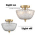 Asolo 2-Light Gold Semi-Flush Mount Ceiling Light with Clear Glass Shade