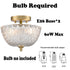 Asolo 2-Light Gold Semi-Flush Mount Ceiling Light with Clear Glass Shade