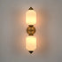 Montalcino Vintage 2-Light Milk Glass Wall Sconce in Brass