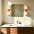 Montalcino Vintage 2-Light Milk Glass Wall Sconce in Brass