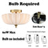 Cortona Modern 3-Light Gold Flush Mount Ceiling Light with Milk Glass Shade