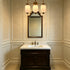Assisi Vintage 3-Light Milk Glass Vanity Light in Brass