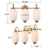 Assisi Vintage 3-Light Milk Glass Vanity Light in Brass
