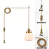 Todi Plug-In Small Adjustable Schoolhouse Milk Glass Pendant Light
