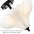 Ravello Black 3-Light Semi-Flush Mount Ceiling Light with Frosted Glass Shade