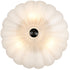 Ravello Black 3-Light Semi-Flush Mount Ceiling Light with Frosted Glass Shade