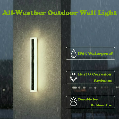 Otranto LED Outdoor Wall Light 12W IP65 Black Sconce (2-Pack)