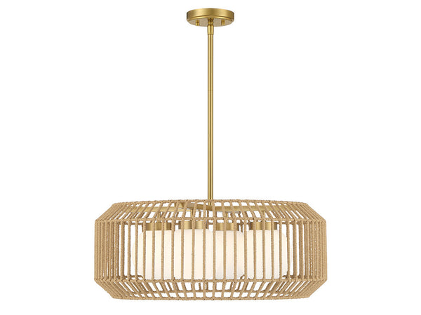 Pastis 4-Light Pendant in Warm Brass