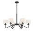 6-Light Chandelier in Matte Black